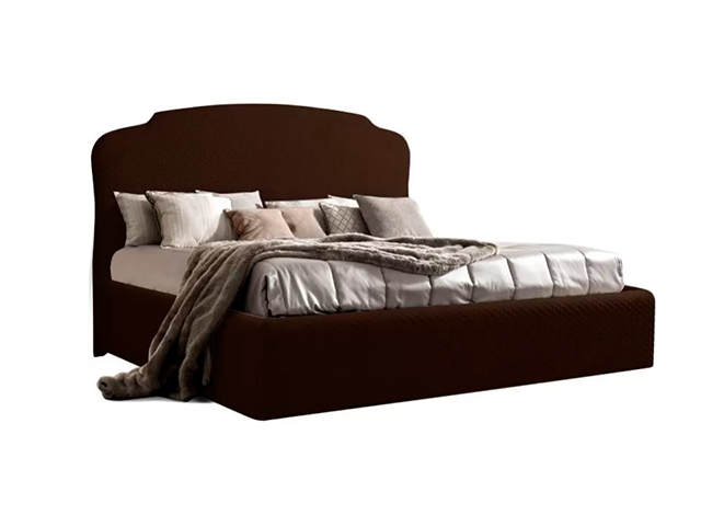 Кровать RIMINI 2-х спальная (1,6 м) (стег.царги) с под.мех. РМКР-2[3] (шоколадный ликёр)